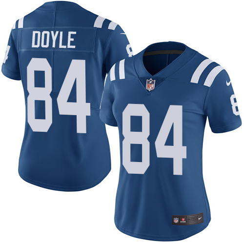 Indianapolis Colts 84 Limited Jack Doyle Royal Blue Nike NFL Home Women Vapor Untouchable jerseys